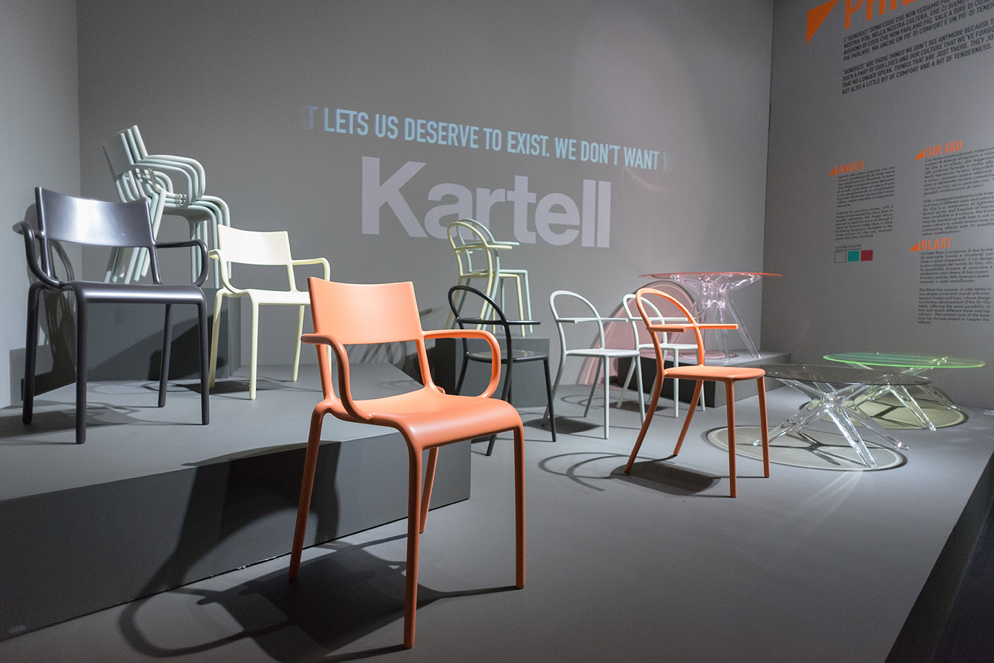 Salone del Mobile Kartell stand sedie